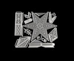 Stunning Christmas Star Pendant Metal Cutting Die, 21 cm x 18 cm/8.26 in x 7.08 in