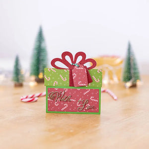 Lovely Christmas Gift Box Metal Cutting Die, Size on Photo