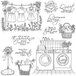 Cute Wash Day Transparent Stamps