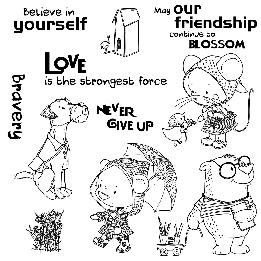 Cutest Animals Of Friendship Transparent Stamps