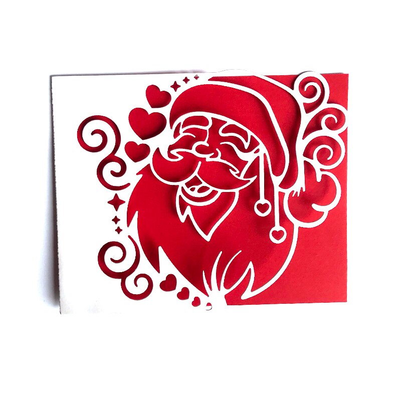 Cute Santa Claus Metal Cutting Die, 16.5 cm x 13.4 cm/6.49 in x 5.27 in