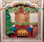 Cosy Christmas Fireside Scene Metal Cutting Die, 16.4 cm x 17.3 cm/6.45 in x 6.81 in