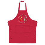 Uniquely Designed for "Craft World" Fun Organic Cotton Apron "Cooking & Crafting, Stirring Pots & Crafting Lots", Various Colours, Unisex, One size