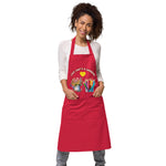 Uniquely Designed for "Craft World" Fun Organic Cotton Apron "Love Crafts & Gardens", Various Colours, One size