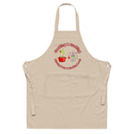 Uniquely Designed for "Craft World" Fun Organic Cotton Apron "Cooking & Crafting, Stirring Pots & Crafting Lots", Various Colours, Unisex, One size