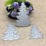 Stunning Layering Fir Christmas Tree Metal Cutting Dies 8.3 x 5.3 cm, 7.6 x5.4 cm, 5.7 x4.4 cm - Craft World 
