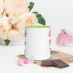 Uniquely Designed Exclusively For Craft World "Craft Plus Tea" White Ceramic Mug (Various Colours of Rim, Handle and Inside)