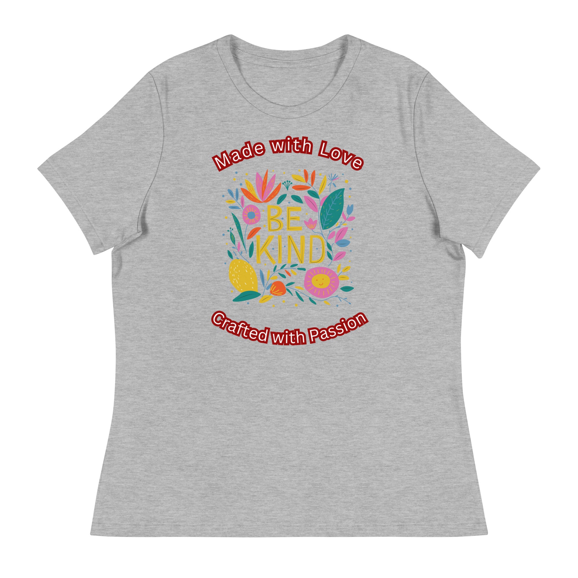 Unique Design Especially For "Craft World", "Made with Love, Crafted with Passion"  Ladies  Relaxed Fit Cotton T-Shirts, Various Colours/Sizes (size guide included)