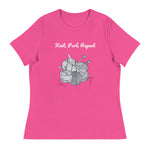 Gorgeous Ladies Designer "Knit, Purl, Repeat" Relaxed Fit Cotton T-Shirts, Various Colours/Sizes (size guide included)