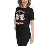 Unique Design Especially For "Craft World", "Powered by Love & Kitty Cats" Ladies  Relaxed Fit Cotton T-Shirts, Various Colours/Sizes (size guide included)