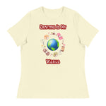 Unique Design Exclusively For "Craft World", Ladies "Crafting Is My World" Relaxed Fit Cotton T-Shirts, Various Colours/Sizes (size guide included)