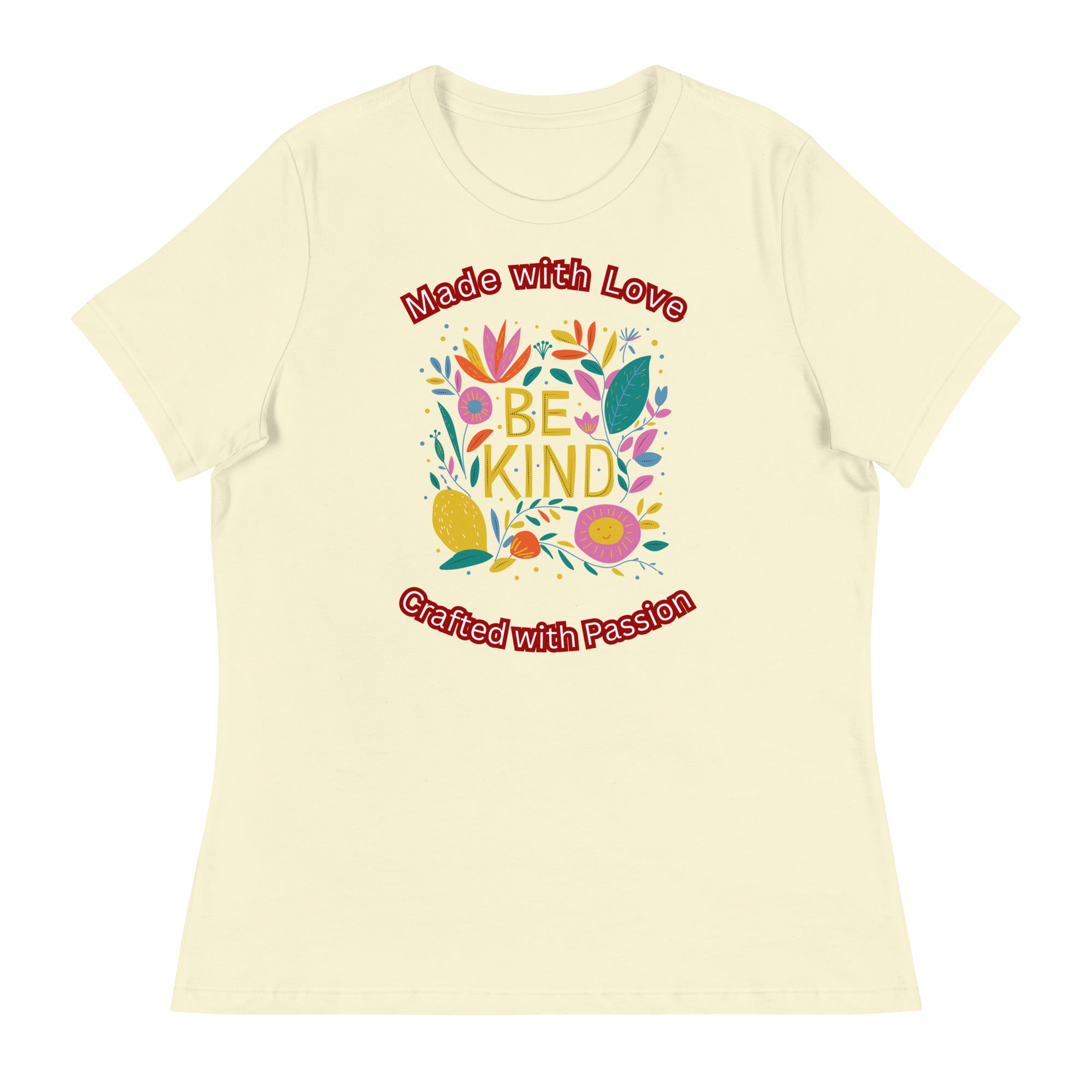 Unique Design Especially For "Craft World", "Made with Love, Crafted with Passion"  Ladies  Relaxed Fit Cotton T-Shirts, Various Colours/Sizes (size guide included)