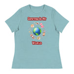 Unique Design Exclusively For "Craft World", Ladies "Crafting Is My World" Relaxed Fit Cotton T-Shirts, Various Colours/Sizes (size guide included)