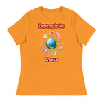 Unique Design Exclusively For "Craft World", Ladies "Crafting Is My World" Relaxed Fit Cotton T-Shirts, Various Colours/Sizes (size guide included)