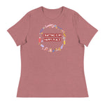 Unique Design Especially For "Craft World", Ladies "Crafting Is My Happy Place" Relaxed Fit Cotton T-Shirts, Various Colours/Sizes (size guide included)