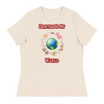 Unique Design Exclusively For "Craft World", Ladies "Crafting Is My World" Relaxed Fit Cotton T-Shirts, Various Colours/Sizes (size guide included)