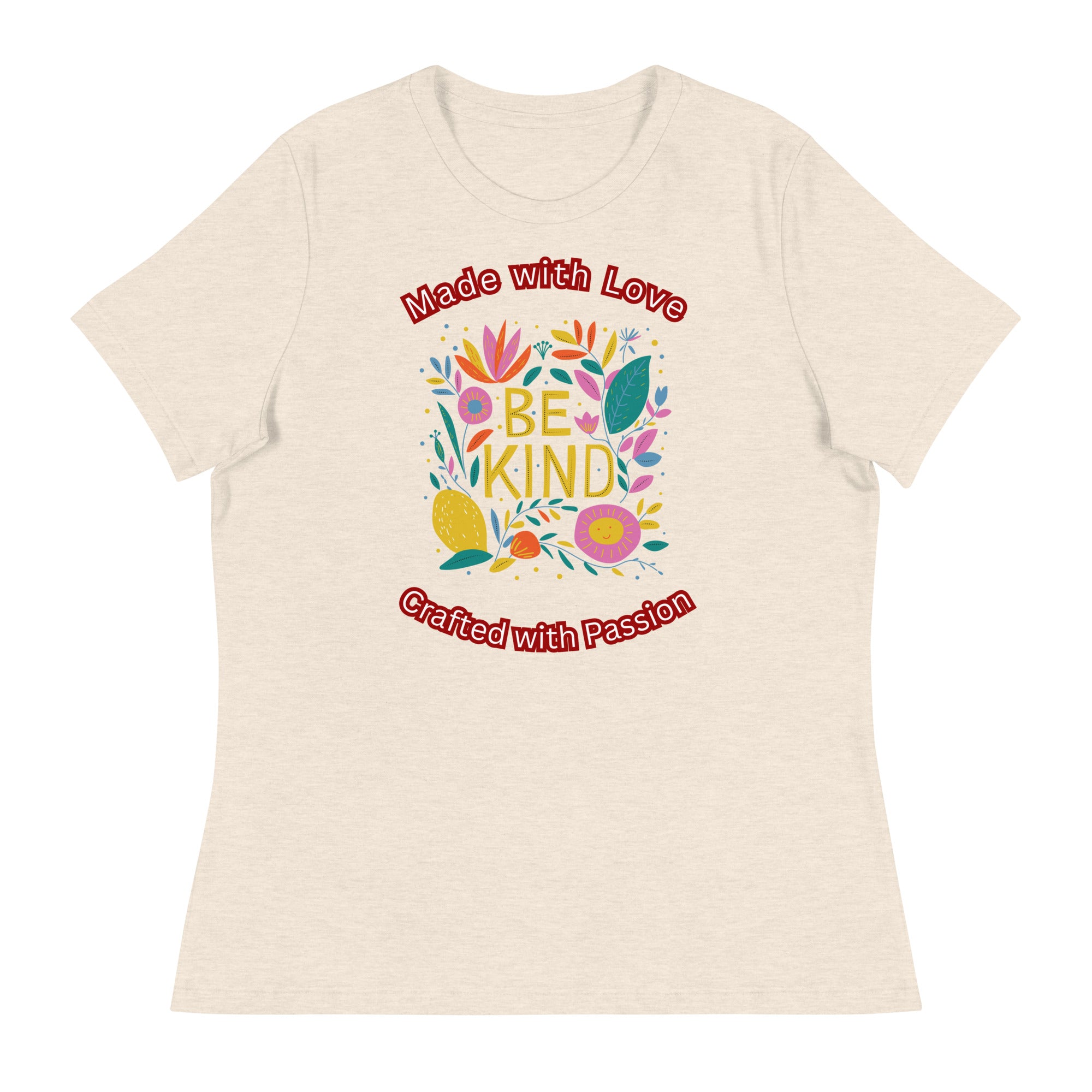 Unique Design Especially For "Craft World", "Made with Love, Crafted with Passion"  Ladies  Relaxed Fit Cotton T-Shirts, Various Colours/Sizes (size guide included)