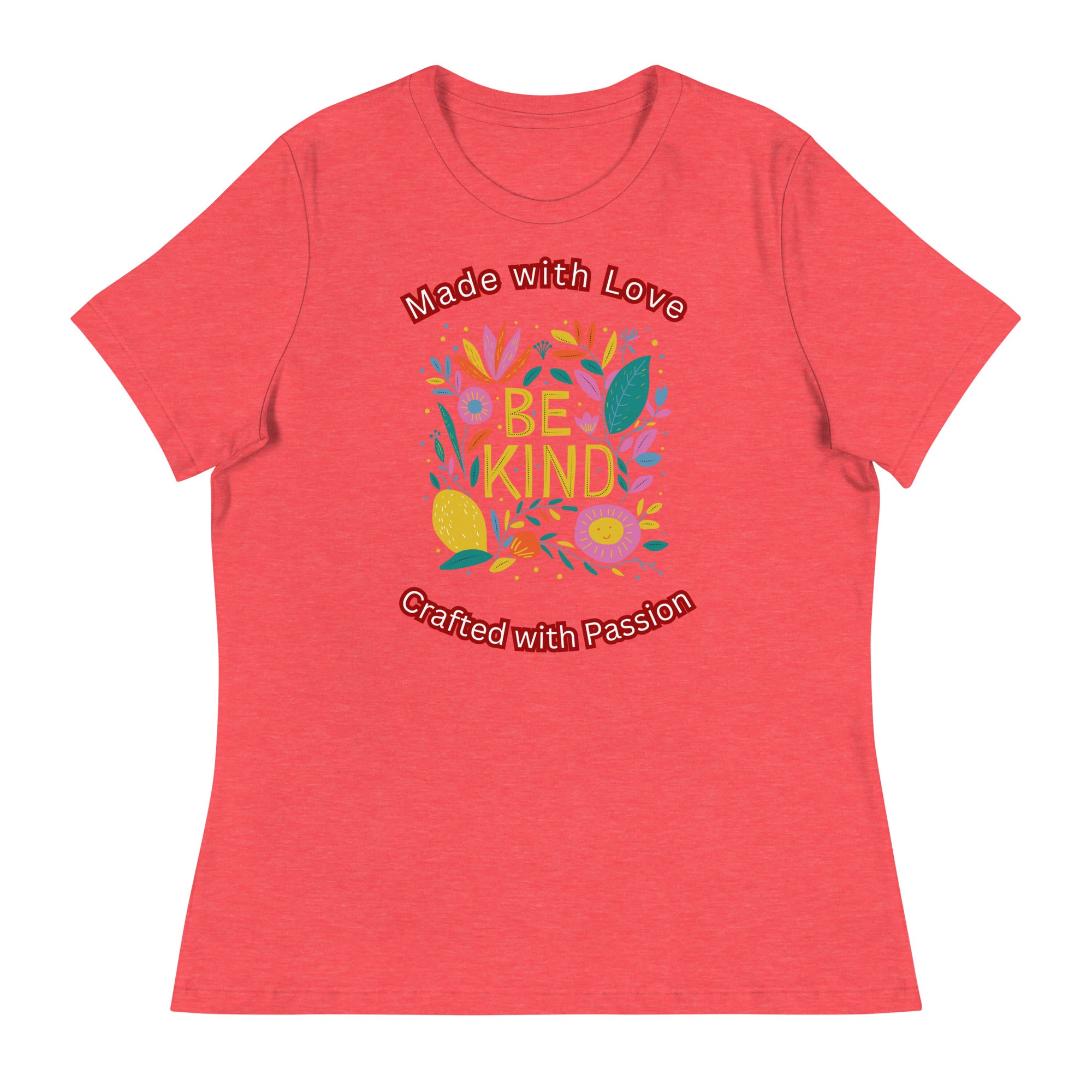 Unique Design Especially For "Craft World", "Made with Love, Crafted with Passion"  Ladies  Relaxed Fit Cotton T-Shirts, Various Colours/Sizes (size guide included)