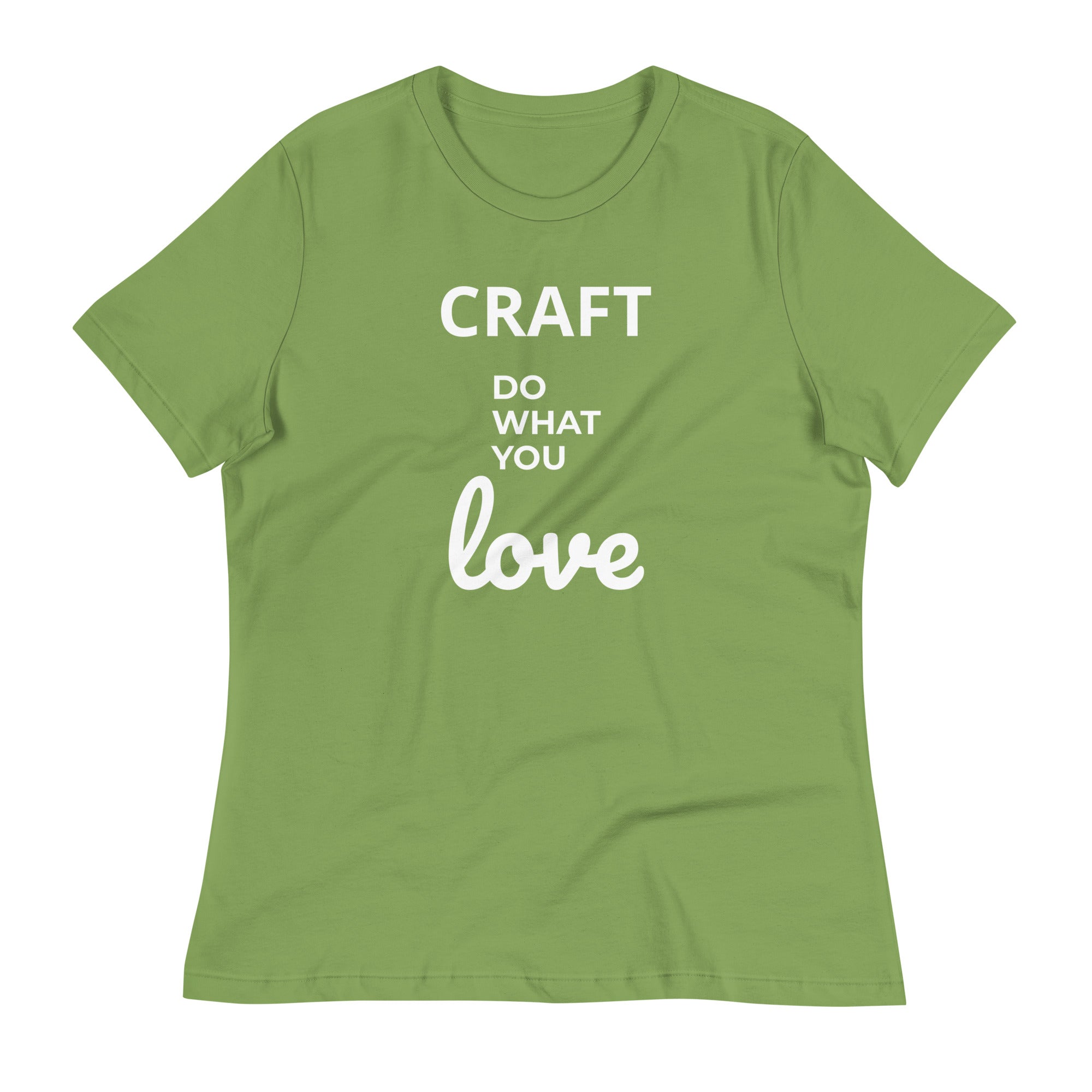 Gorgeous Ladies Designer "Craft Do What You Love" Relaxed Fit Cotton T-Shirts, Various Colours/Sizes (size guide included)