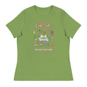 Unique Design Exclusively For "Craft World", Ladies "Craft Time, Do Not Disturb" Relaxed Fit Cotton T-Shirts, Various Colours/Sizes (size guide included)