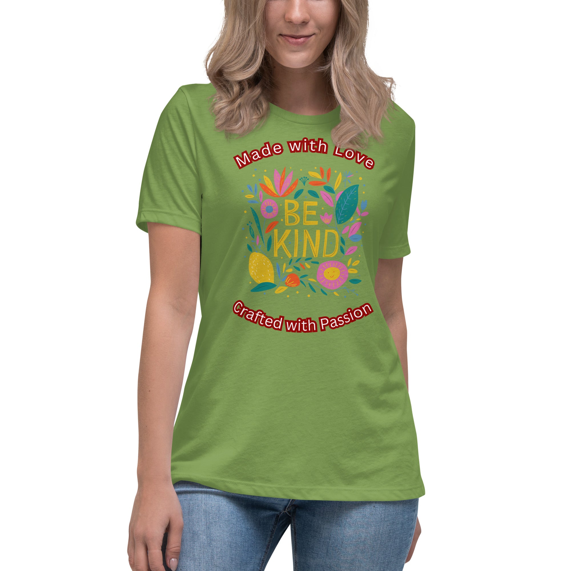 Unique Design Especially For "Craft World", "Made with Love, Crafted with Passion"  Ladies  Relaxed Fit Cotton T-Shirts, Various Colours/Sizes (size guide included)