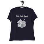 Gorgeous Ladies Designer "Knit, Purl, Repeat" Relaxed Fit Cotton T-Shirts, Various Colours/Sizes (size guide included)