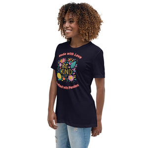 Unique Design Especially For "Craft World", "Made with Love, Crafted with Passion"  Ladies  Relaxed Fit Cotton T-Shirts, Various Colours/Sizes (size guide included)