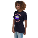 Unique Design Especially For "Craft World", "Creating Cards, Crafting Smiles" Ladies  Relaxed Fit Cotton T-Shirts, Various Colours/Sizes (size guide included)