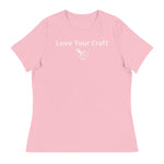 Beautiful Ladies Designer "Love Your Craft" Relaxed Fit Cotton T-Shirt, Size Guide Included