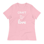 Gorgeous Ladies Designer "Craft Do What You Love" Relaxed Fit Cotton T-Shirts, Various Colours/Sizes (size guide included)