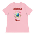 Unique Design Exclusively For "Craft World", Ladies "Crafting Is My World" Relaxed Fit Cotton T-Shirts, Various Colours/Sizes (size guide included)