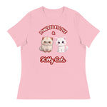 Unique Design Especially For "Craft World", "Powered by Love & Kitty Cats" Ladies  Relaxed Fit Cotton T-Shirts, Various Colours/Sizes (size guide included)