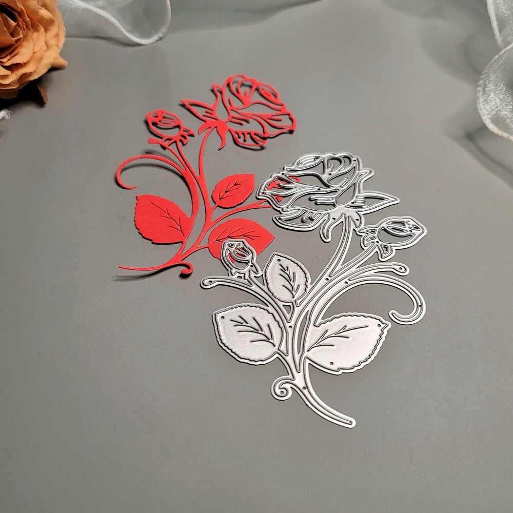 Enchanting Rose Metal Cutting Die, 7.1  cm x 10.2 cm/2.8 in x 4 in