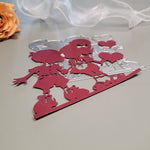 Cute Valentine's Metal Cutting Die, 12 cm x 10.6 cm/4.7 in x 4.2 in