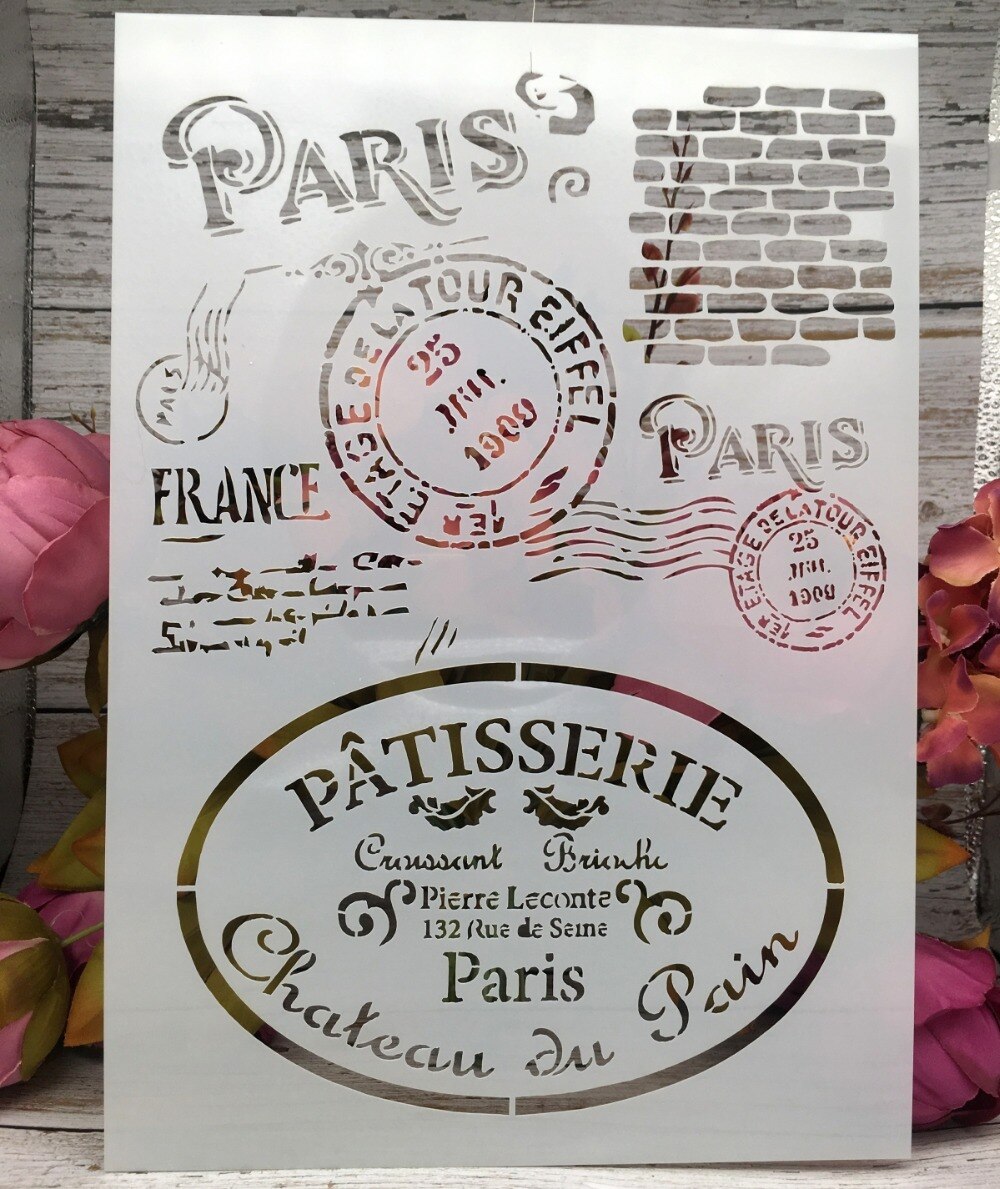 Parisian-Style Layering Stencils, Various Designs, A4, 4 Piece Sets - Craft World 