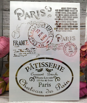 Parisian-Style Layering Stencils, Various Designs, A4, 4 Piece Sets - Craft World 