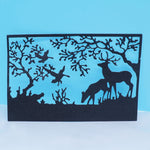 Christmas Reindeer in the Forest Metal Cutting Die, 9.7 cm x 14.7 cm/3.81 in x 5.78 in