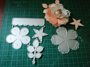 Delightful Lacey Edge Rose Metal Cutting Die, 14.2 cm x 8.8 cm/5.59 in x 3.46 in