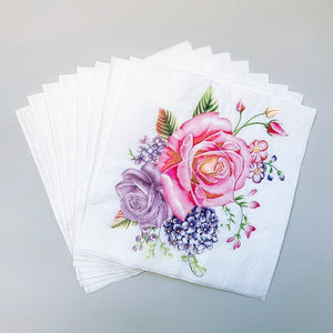 Rose Design Decoupage Paper, 33 cm x 33cm, 20 Pieces - Craft World 