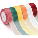 Organza Ribbons, Various Colours, 6 mm, 10 mm, 10 Yards (please choose size and colour)