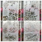 Parisian-Style Layering Stencils, Various Designs, A4, 4 Piece Sets - Craft World 