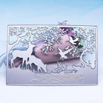 Christmas Reindeer in the Forest Metal Cutting Die, 9.7 cm x 14.7 cm/3.81 in x 5.78 in