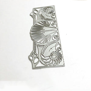 Seashell Border Metal Cutting Die, 15 cm x 6 cm/5.90 in x 2.36 (please order designs A/B separately)