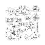 Sweet Otter Transparent Stamps, Stamp and Die Set (please order items separately)