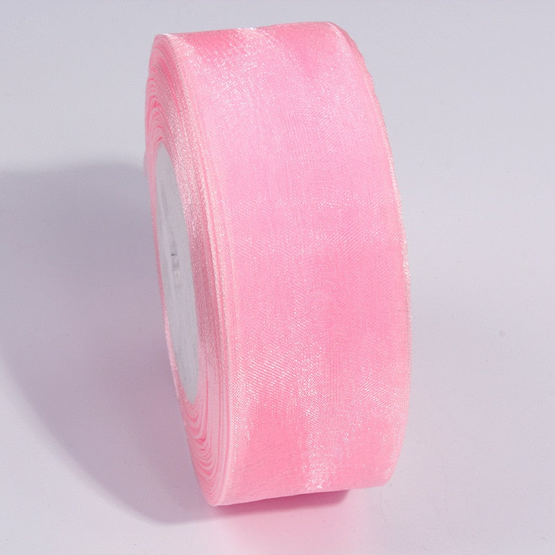 Organza Ribbons, Various Colours, 6 mm, 10 mm, 10 Yards (please choose size and colour)