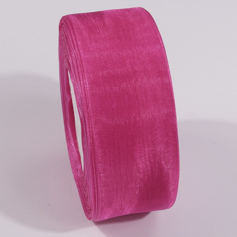 Organza Ribbons, Various Colours, 6 mm, 10 mm, 10 Yards (please choose size and colour)