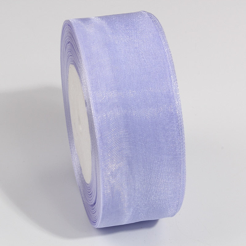 Organza Ribbons, Various Colours, 6 mm, 10 mm, 10 Yards (please choose size and colour)