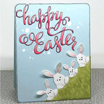 Easter Bunny Family Metal Cutting Die, 15 cm x 4.6 cm/5.90 in x 1.81 in