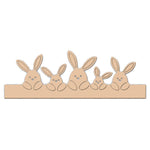 Easter Bunny Family Metal Cutting Die, 15 cm x 4.6 cm/5.90 in x 1.81 in