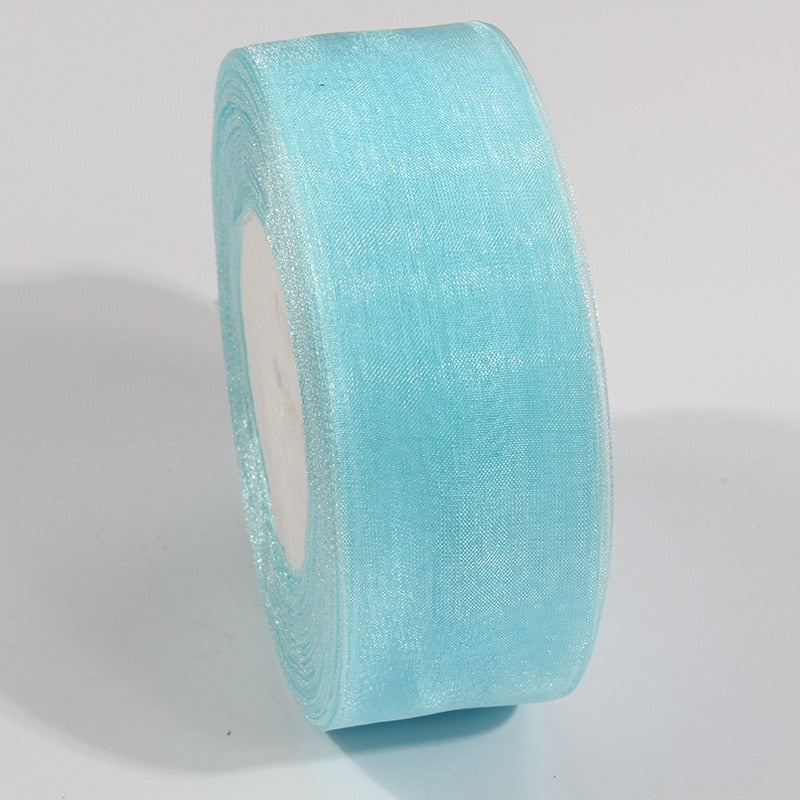 Organza Ribbons, Various Colours, 6 mm, 10 mm, 10 Yards (please choose size and colour)